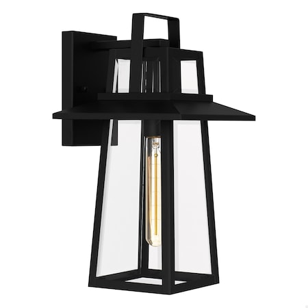 Quoizel Devonport 1-Light Matte Black Outdoor Wall Lantern DEV8408MBK